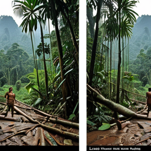 Here are two image prompts based on the provided text and table, focusing on different threats to Laos's rainforests: